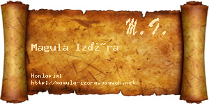 Magula Izóra névjegykártya